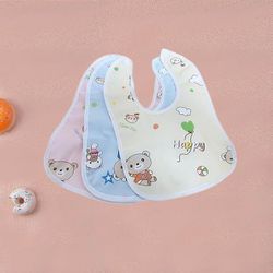 Crystal Velvet U-formet vandtæt læbeserviet Baby Meal Bib Bib Baby Meal Bag Glad lille bjørn