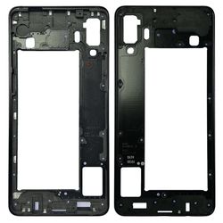 Mellanram Bezel Plate för Galaxy A8 Star Svart