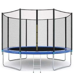 Top Trampoline Sikkerhetsnett Kids Innendørs Utendørs Hjem Bouncer Adult Guard Net-10ft, 8 stenger, 1pc Hot