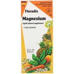 Flora, Floradix, magnesium, nestemäinen mineraalilisä, 8,5 fl oz (250 ml)