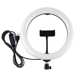 Ruili Pkt3059b 6,2 tommer 6500k-3200k Led Ring Light For Tik Tok Youtube Live Streaming Vlogging Selfie 3 Modes Dæmpet Lampe Med 16,5 cm stativ