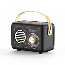 Vintage Radio Retro Bluetooth høyttalerfm radio med gammeldags klassisk stil, forbedret bass retro trådløs vintage høyttaler med tf kortspor, for t...