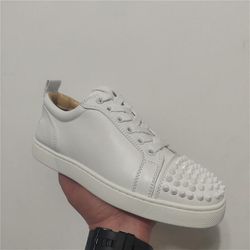 unbrand Fritidssko, rødsålet, lavhovedet fladsålet, spids, fladsålet, sorte sneakers hvid 37