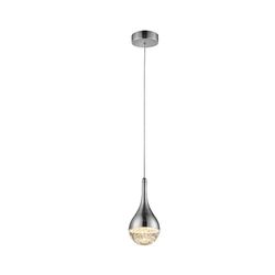 Schuller Lighting Schuller Elie - Integreret LED Crystal Loft Vedhæng Chrome Bubble Effect