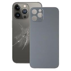 Helppo vaihtaa iso kameran reikä lasinen takapariston kansi iPhone 13 Pro Maxille Musta