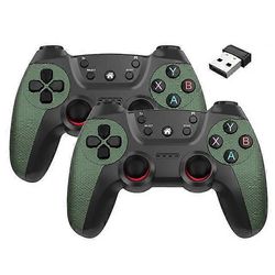 BOYHOM Wireless doubles peliohjain Linux / Android-puhelimelle Pelilaatikko Pelitikku PC Smart TV Box 2.4G peliohjain Joystick Vihreä