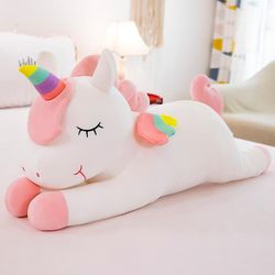 Tib Giant Kawaii Unicorn Plysj Leker Soft Stuffed Dolls Animal Horse Sleeping Pillow For Boys Girls Birthday Gift Kids Toy Z12138A