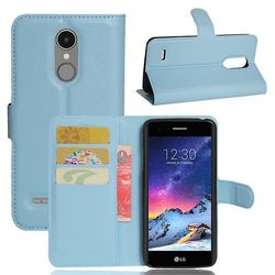 AIR LG K8 2017 Stødsikker tegnebog Folio Læder Shell Sag - Blå
