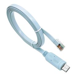 USB RJ45 Cisco konsolikaapeli 6ft FTDI Windows 8, 7, Vista, MAC, Linux RS232 Vaaleansininen