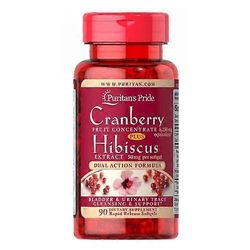 Puritan's Pride karpalohedelmätiiviste ja hibiscusuute, 90 pehmeää geeliä (1 kpl pakkaus)
