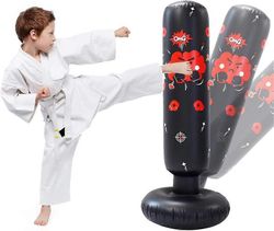 120cm nyrkkeilypallo - Lasten puhallettava nyrkkeilysäkki - Välitön paluu - Kuntoharjoittelu