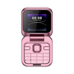 Fruushop 2024 Uusi Mini Flip -matkapuhelin 2 SIM-kortti Pieni näyttö taitettava matkapuhelin lukitsematon läppäpuhelin 2G Flip matkapuhelin eläkelä...
