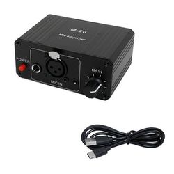 Dynaaminen mikrofoni kondensaattori mikrofonivahvistin M-20 Audio 48V phantom-virtalataus musta live-kaiuttimelle C