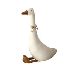 Söpö eläin vauva mukana nuket pehmolelu hanhi täytetyt lelut koristelulahja lapsille kuuma Valkoinen 35CM
