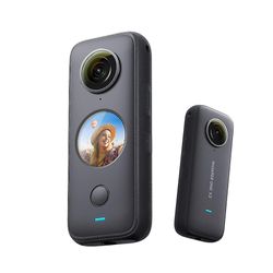 Insta360 ett X2 5,7 000 360-graders digitalt lommekamera med to objektiver