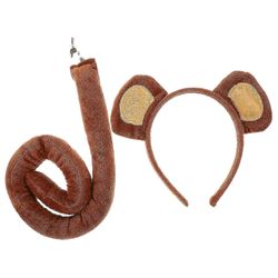 Jorasem 1 setti Monkey Ear Headband Cosplay Tail Prop Animal Ear Headband Monkey -puku juhliin