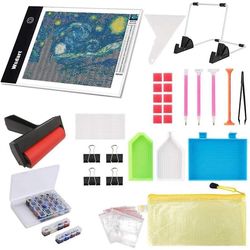 Mikasa Diamant maleri A4 Led Light Pad Kit Art Lamp Board 5d Maleri Tools 133pcs