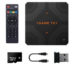 V5 Retro pelikonsoli 128G 51000 Pelit Dual Handheld Game Console TV Box Game Controller Etusivu Peli Musta