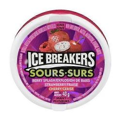 Ice Breakers Jäänmurtajat mansikkamarjaroiskeet ja kirsikanmakuiset hapanmintut, 6 laskentaa (tapaus 6)