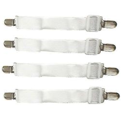 Joustavat lakanan kiinnikkeet - 4 kpl / sarja kaksinkertaiset pääpidikkeet 15 - 30 cm säädettävällä pituudella SMTX:lle VALKOINEN