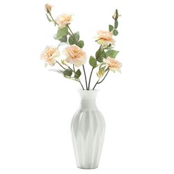 Hvid keramisk lille vase spisestue vase ornament 18cm høj E