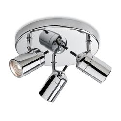 Firstlight Lighting Atlantic 3 Light Flush Badeværelse Loft Light Chrome IP44, GU10