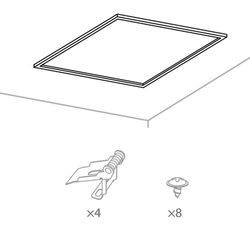 Inspired Lighting Panel X2 Ecovision LED Tilbehør Kit 1 Fjedertype: Springx4Pcs, M3X7 Screwx8Pcs