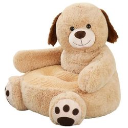 Zhuopai Kid's Cartoon Animal Plys Lille sofa stol lysebrun hund