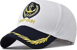 Kaptajn Hat Baseball Caps Nautical Marine Sailor Navy Hatte, Justerbar Kaptajn Sejlads Baseball Caps krk flåde