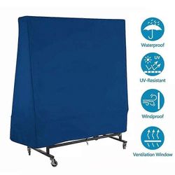 Ulkokäyttöön tarkoitettu vedenpitävä ja pölytiivis pingispöydän suoja, 165x70x185cm sininen