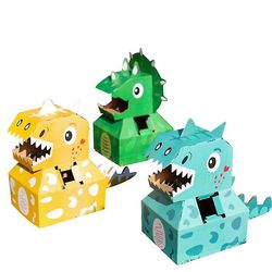 Yunshu Børn dinosaur kjole op bærbar DIY karton papir tøj legetøj børns performance tøj triceratops