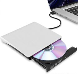 Ulkoinen CD / DVD-asema kannettavalle tietokoneelle, USB -ohut kannettava poltin Kirjoitin Yhteensopiva Mac MacBook Pro / air Imac Desktop Windows ...