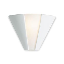Firstlight Lighting Keramisk 1 Lys indendørs væg uplighter - 100W unglazed, syre hvidt glas, E27