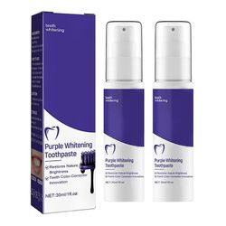 2stk tandblegning tandpletfjernelse lilla 30ml