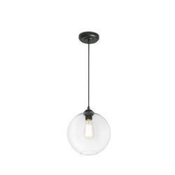 Faro Lighting Clara 1 Lys loft vedhæng Antik messing med globe skygge, E27