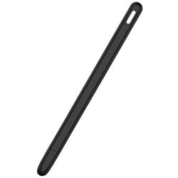 Tablet Press Stylus Pen beskyttelsesdæksel til 2 etuier Bærbart blødt silikone penalhus Tilbehør B Sort