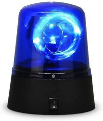 Pyörivä sininen Led Poliisiauto Majakka Disco Party Dj Light Lamp Rave Strobe Siren korkealaatuinen