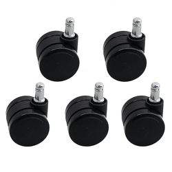 5Pcs 2inch pu store sorte 360 graders drejehjul