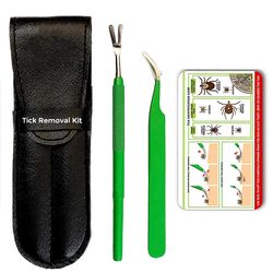 Grape Pp Tick Remover Tool, tick-off, hygiejnisk rustfrit stål med læderetui