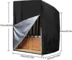 Vedenpitävä ja ripstop Oxford-kangas rantatuolin suojapäällinen 135x105x175 / 140cm Strandkorbille