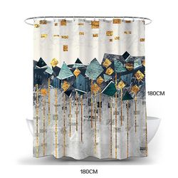 Moderne enkel stil badeværelse bruseforhæng Foringer Vandtæt med kroge YLRY1 165x180cm