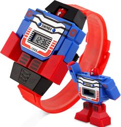 Heytea Barn Transformer Watch Robot Transformers Leker Digital Watch, Gutter Cartoon Hero Amazing klokker, Jenter Elektronisk læring Gaver