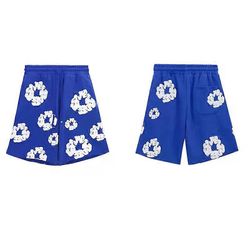 Trendikkäät miesten ja naisten löysät kesäiset rento shortsit Kanye-tyyliset puupuuvillakuvioiset laukulliset housut ulkoiluun M Picture 8