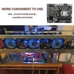 B75 12usb GPU Btc Miner Mboard + cpu + ing vifte + fett + s kabel 12usb3.0 til pcie