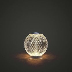 Kristallilamppu, timanttipöytävalaisin - säädettävä valo - pyöreä LED-yövalo 8 cm / 3,15 tuuman halkaisija - ladattava ja kannettava yöpöytävalaisi...