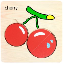 Fantasia Børns træ simpelt stereo puslespil tidlig uddannelse legetøj cherry