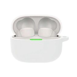 Yhteensopiva Sony LinkBuds S -silikonikuulokkeiden suojakotelon kanssa Kuulokepussi suojaava ihoholkki karabiinilla Valkoinen