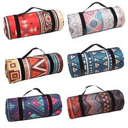 Jying Foldbar campingmåtte til familie Persien Stil Vandtæt Udendørs Picnic Beach Camping Mat Pad Barn Play Blanket Typografi F 150X130cm