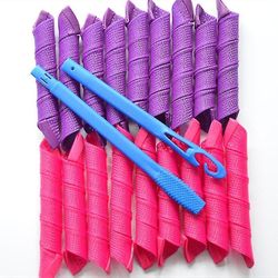 18pcs 30cm Long Magic Hair Roller Perfekt Hair Curler Spiral Curls Roller Ingen Varme Hair Curlers