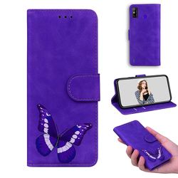 Etui til Tecno Spark Go 2020 Butterfly Cover Premium Læder Magnetisk- Pink Lilla